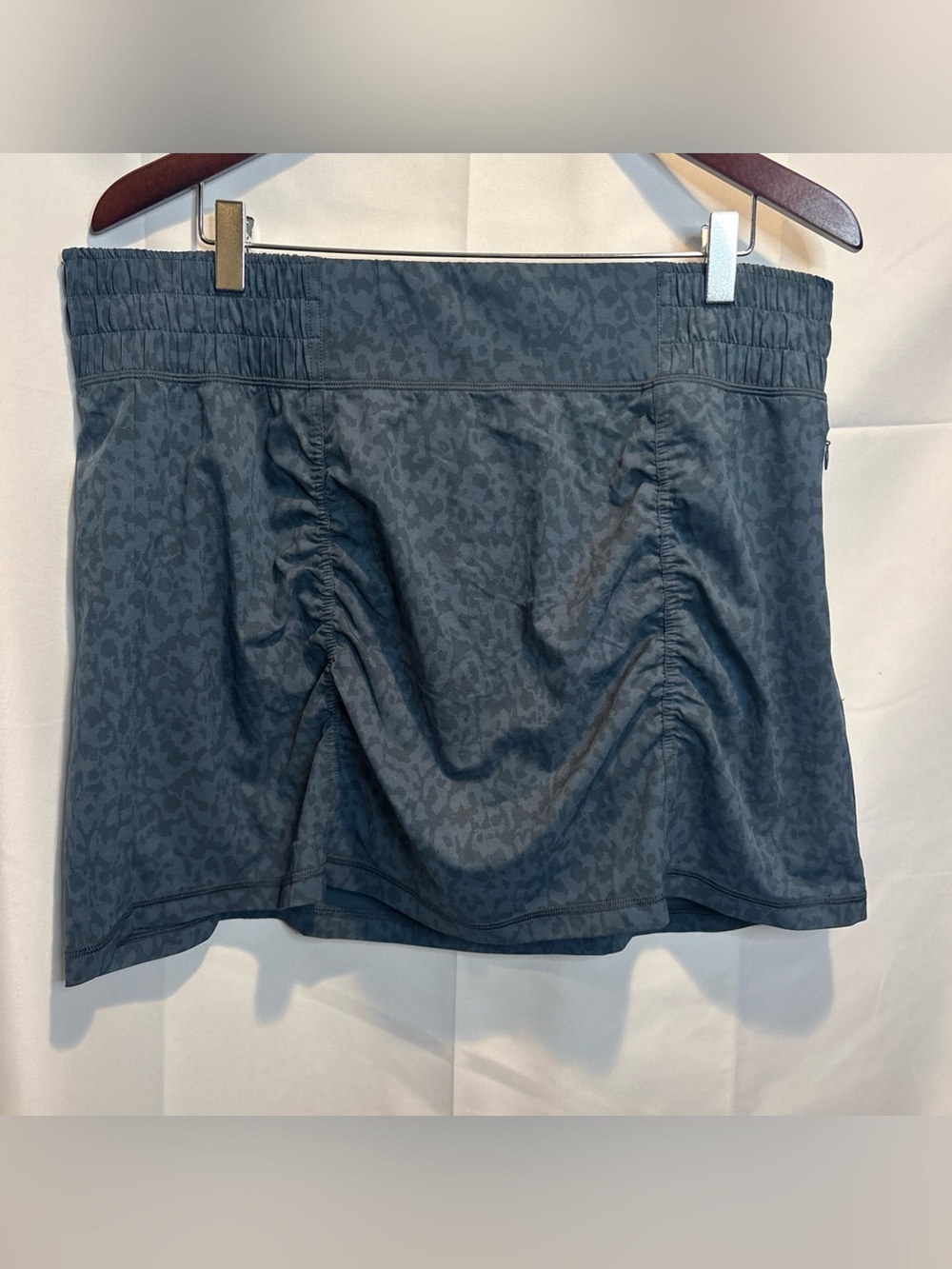 Prana Slate Blue Leopard-Print Skort